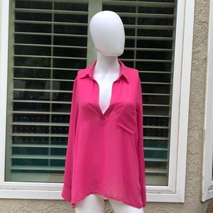 Bellatrix Hot Pink Sheer Blouse SzSm